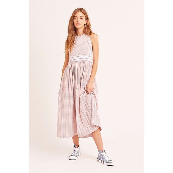 free people color theory midi dress